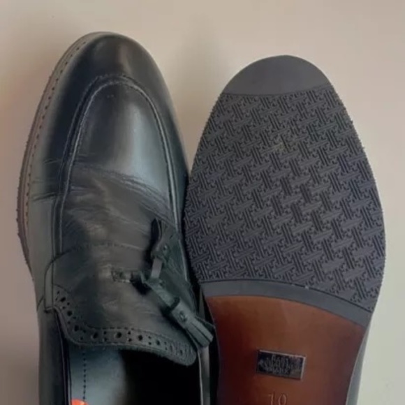 Hart Schaffner Marx Black Leather Loafers - Picture 1 of 3